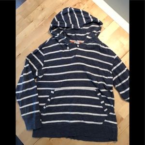 Hooded striped shirt